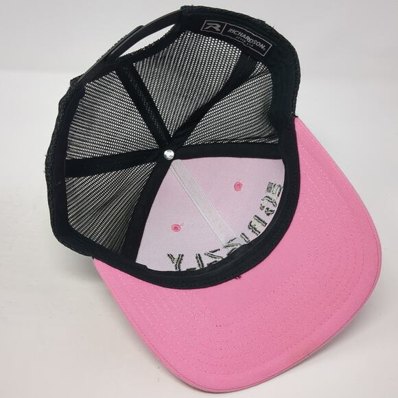 Team Grizzly Motorsports Snapback Trucker Hat Pink One Size Mesh Back Richardson - Picture 7 of 10